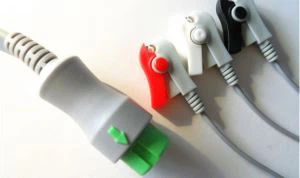 Mindray EKG Cable 12-pin savienotājs BeneView T5, T8, 3lead EKG Cable, IEC / AHA, clip / Snap