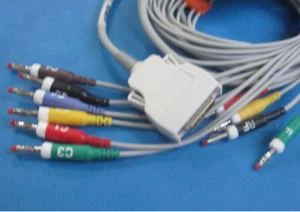 Mortara ELI 50/100/200 10lead EKG kabelis, IEC, banāns