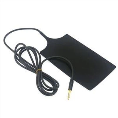 Silikona pacienta negatīvais elektrods ar 6,3 mm spraudņa elektroda plāksni, melna